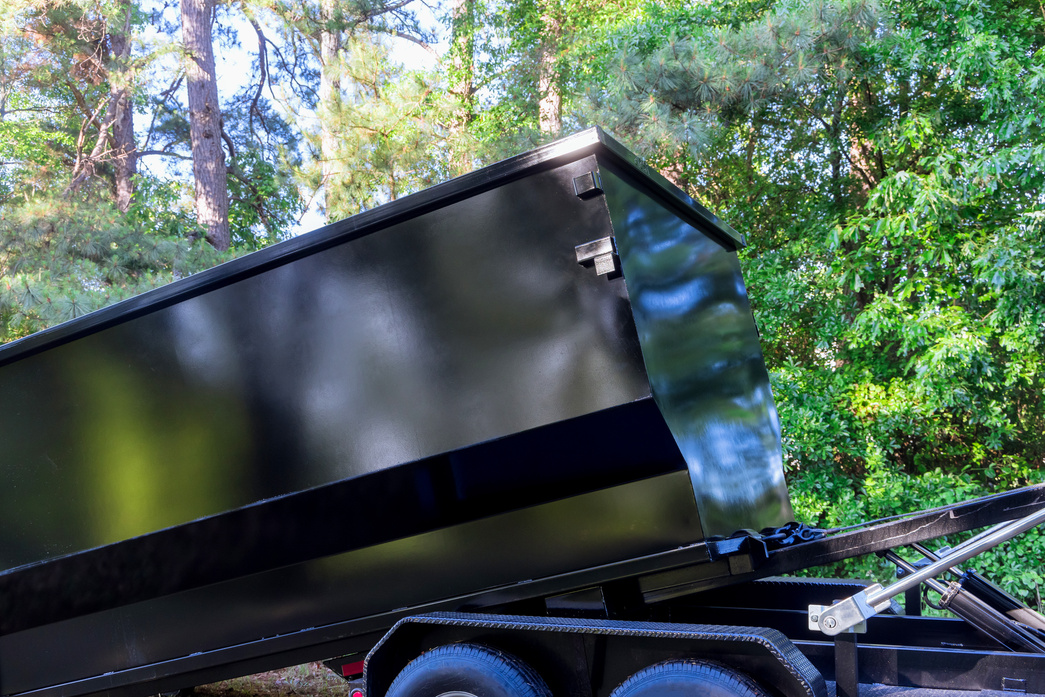 Loaded Dumpster a Construction Home Renovation with Building Rubble Dumpster
